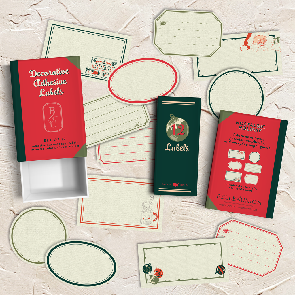 Ephemeria Paper Label Stickers, Nostalgic Holiday