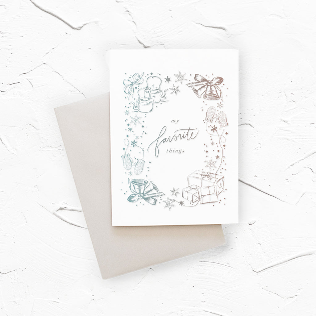 White card with blue and red text saying,