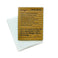 Brown card with black and brown text saying, “Recipe for Mom To Be: hours of morning sickness; quarts of adverse foods; gallons of ice cream; jars of jumbo dill pickles; approved weight gain; one immaculately clean nest; immeasurable glow. Cure at appropriate temp till done, approximately 9 months. Shower with blessings. Deliver when ready.” Image pickles in bottom right corner. A white envelope is included.