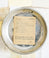 Brown card with black and brown text saying, “Recipe for Mom: cup of care; dollop of nourishment; over abundance of encouragement; smidge of worry; pinch of sarcasm; peck of correction; heap of comfort. Blend gently, cover with love, leaven for a lifetime.” Image a box of a rotary telephone in bottom right corner. A white envelope is included.