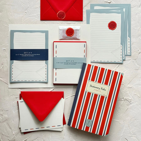 Airmail Stationery Folio, Set of Letter Writing Sheets and Cards