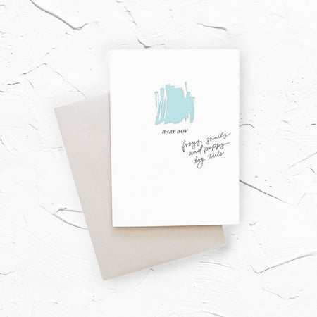 Baby Boy color card greeting card