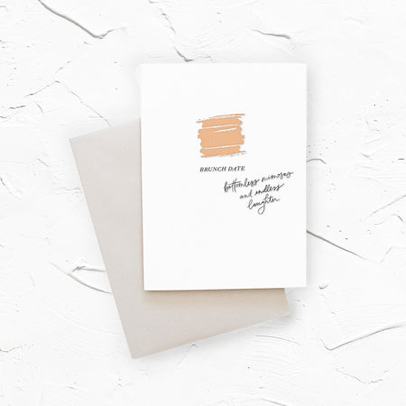 Brunch Date color card greeting card