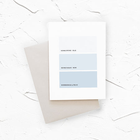 Borrowed & Blue color swatch greeting card