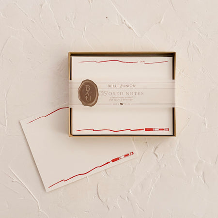 Red Marker Boxed Notes, Set of 6