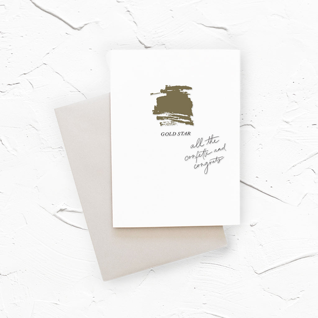 Gold Star color card greeting card