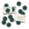 Dark Green Wreath Holiday Paper Wax Seal Stickers, Set of 12