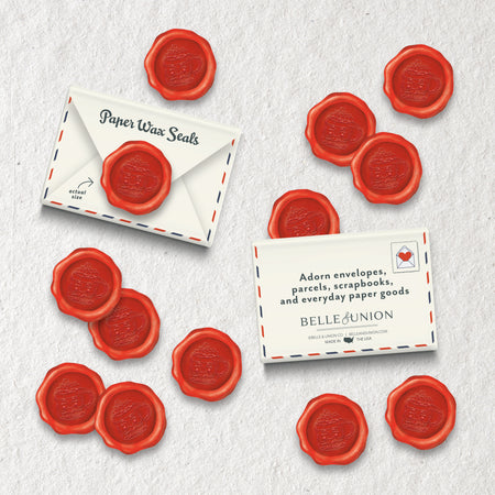 Red Santa Mug Holiday Paper Wax Seal Stickers, Set of 12