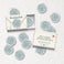 Blue Snowflake Holiday Paper Wax Seal Stickers, Set of 12