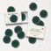 Dark Green Wreath Holiday Paper Wax Seal Stickers, Set of 12