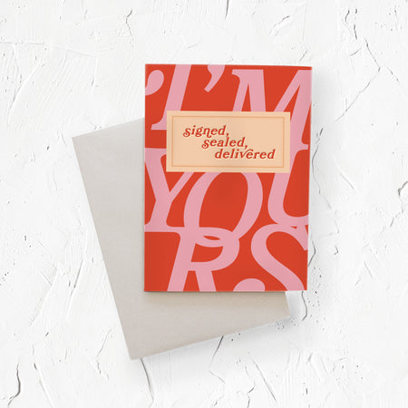 I'm Yours vintage style love greeting card
