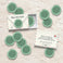 Mint Envelope Paper Wax Seal Stickers, Set of 12