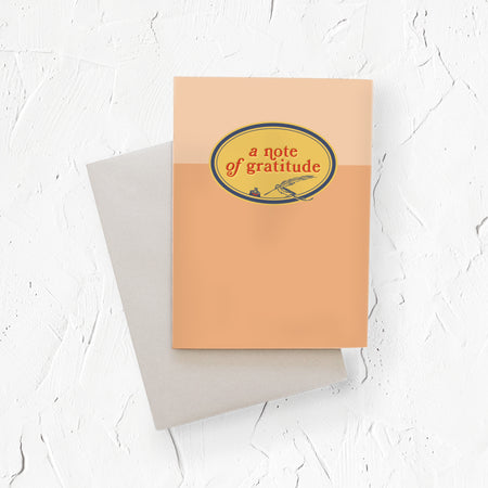 A Note of Gratitude vintage style greeting card
