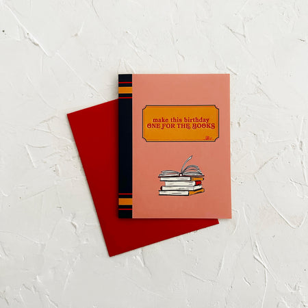 pink card that looks like a book cover for birthday