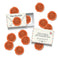 Orange Ink Paper Wax Seal Stickers, Set of 12