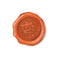 Orange Ink Paper Wax Seal Stickers, Set of 12
