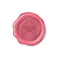 Pink Heart Envelope Paper Wax Seal Stickers, Set of 12