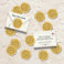 Yellow Pencil Paper Wax Seal Stickers, Set of 12
