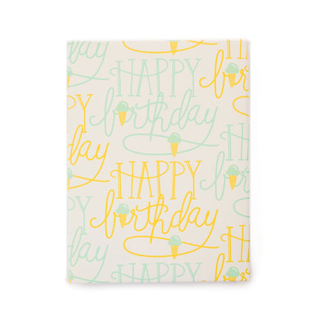 Birthday Cones Gift Wrap Roll