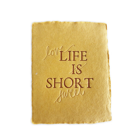 Life is Short greeting card