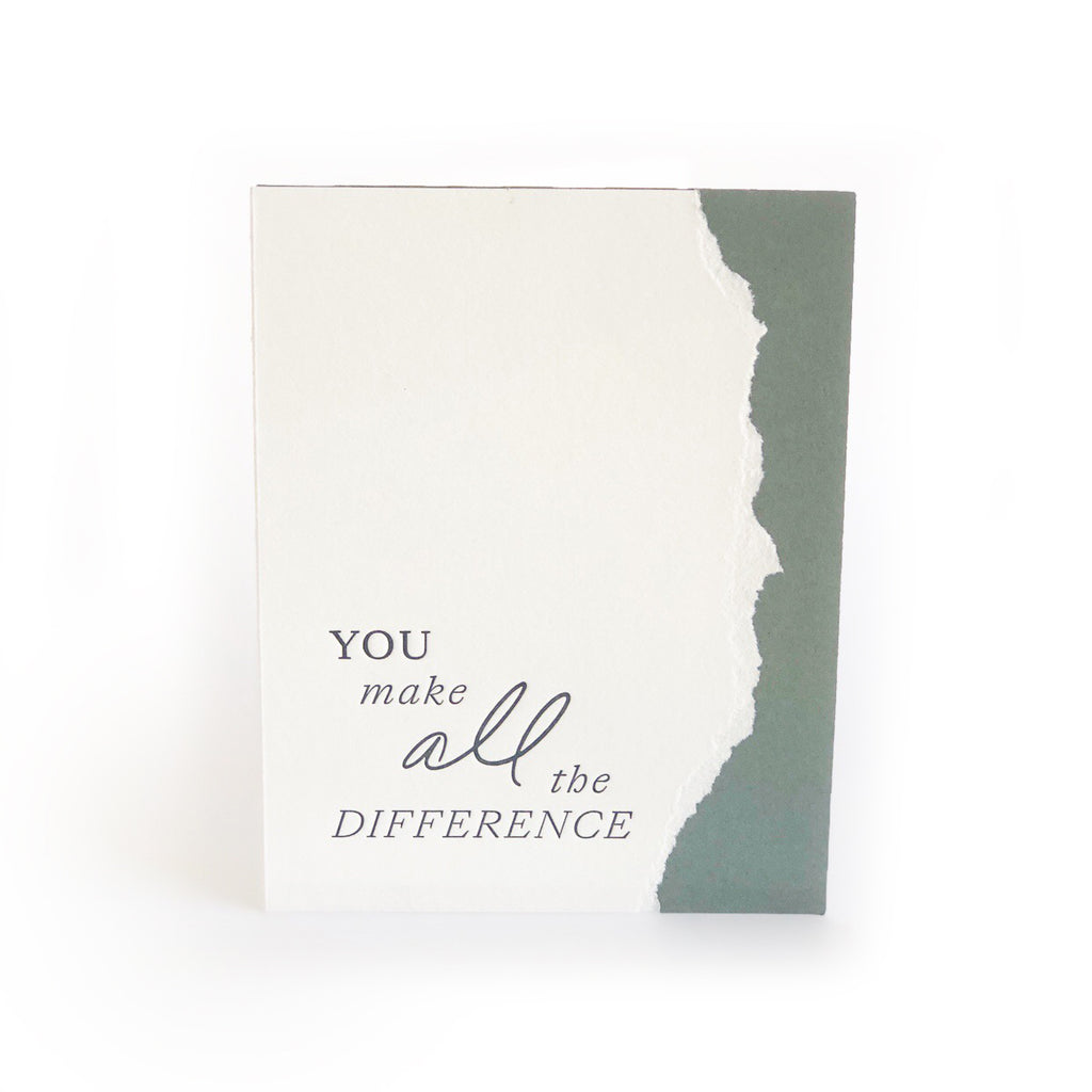 You Make All the Difference greeting card