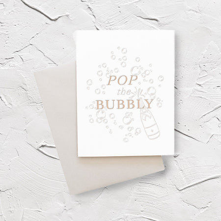 Pop the Bubbly greeting card