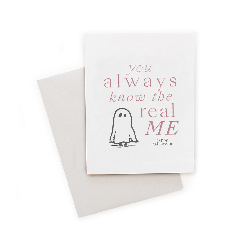 Always Know the Real Me halloween greeting card