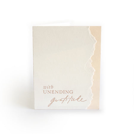 With Unending Gratitude greeting card